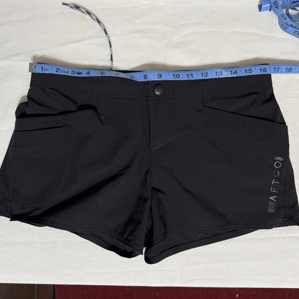 AFTCO Microbyte Women's Athletic Board Shorts / Fishing Shorts Black size 8